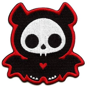 Halloween Skelanimals Diego The Bat Patch Cute Skeleton Embroidered Iron On - Picture 1 of 2