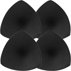 2 Pairs Triangle Sports Bra Inserts Push up Pads Removable Sew-In Cups - Picture 1 of 12