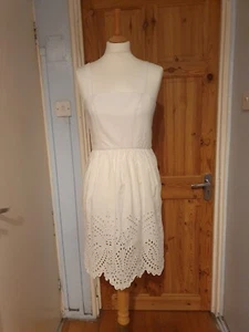 Women's ISABEL MARANT White Cotton Embroidered Midi Dress, Size EU 40, UK 10 - Picture 1 of 8