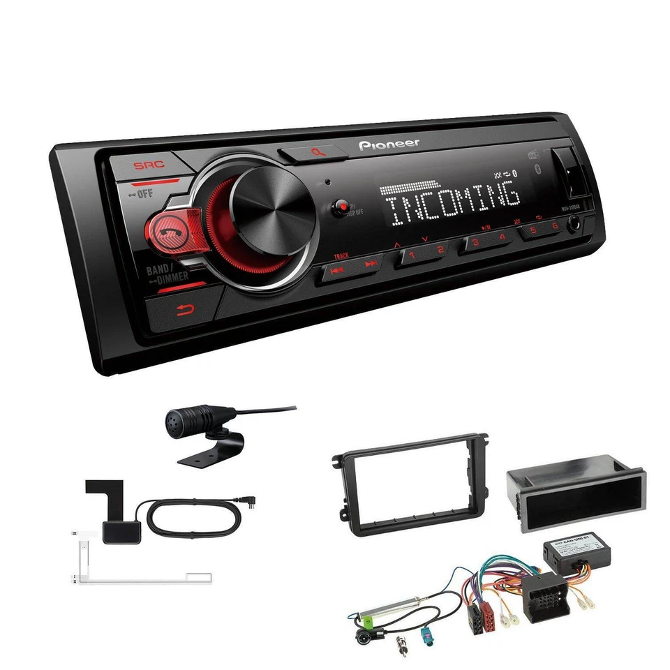 Pioneer Autoradio Bluetooth DAB USB Set für Skoda Octavia II Facelift Canbus - Bild 1 von 4