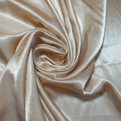 HOMECART Tessuto costume drappeggio artigianale tessuto vestito raso schiena crepe oro 58" metri