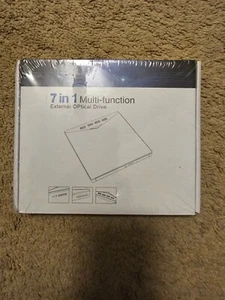 External CD/DVD Drive for Laptop 7 in 1 USB 3.0 DVD Player Portable CD/DVD - Picture 1 of 3