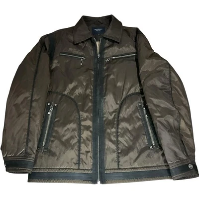 Bosideng Menswear Brown Quilted Jacket Size M Fleece Lined Full Zip Pockets - Image 1 of 4