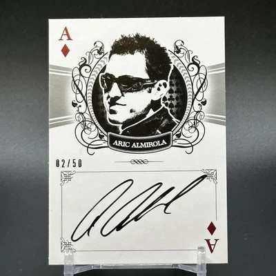 2009 Wheels Main Event Marks Auto Diamond #'d /50 Aric Almirola Autograph NASCAR - Image 1 of 3