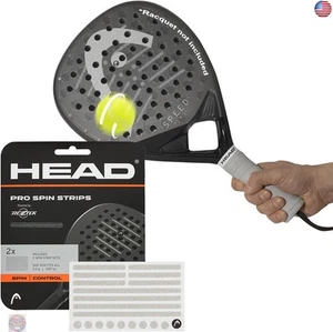 Padel Racket Pro Spin Strips ? Enhance Spin &amp; Control on Padel Balls ? Fits - Picture 1 of 8