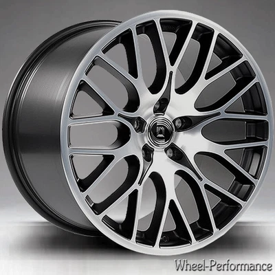 18 Zoll DW1 concave Alufelgen 8x18 5x112 ET45 schwarz frontpoliert für VW - Bild 1 von 4
