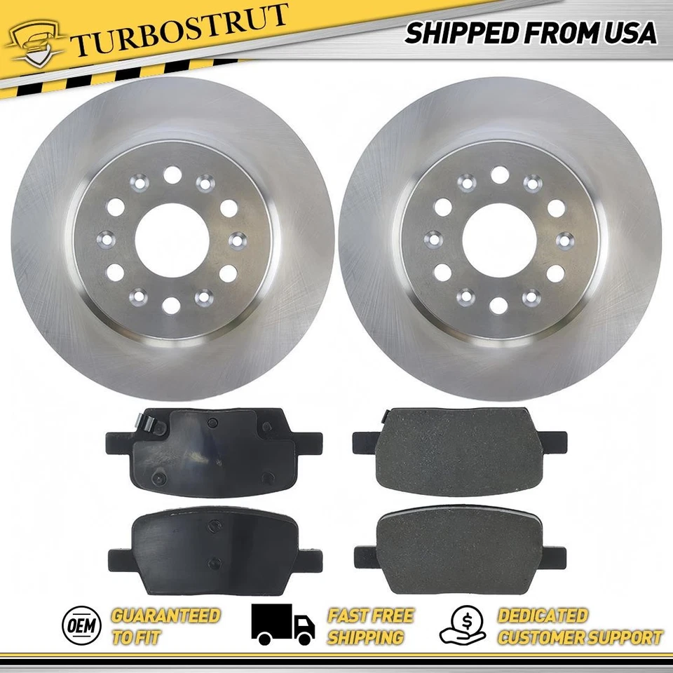 后 OE 刹车转子刹车片套件适用于 2017 凯迪拉克 XT5 3.6L 终身保修 — 第 1/1 张图片