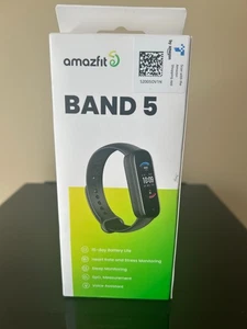 Amazfit Band 5 Schwarz Fitnesstracker 15 Tage Akkulaufzeit Wasserdicht NEU - Bild 1 von 2