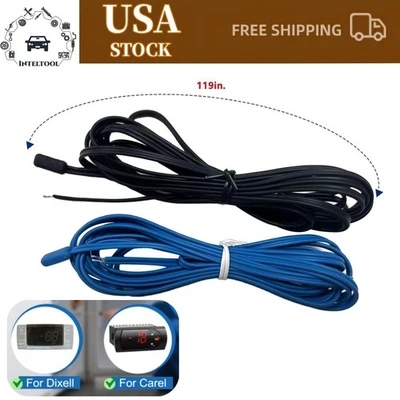 Sensores de sonda de temperatura 2 piezas 119" para refrigeradores comerciales Dixell, Carel Foto 1 de 4