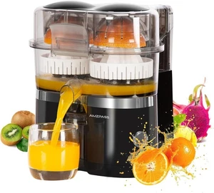 Dual-Head Electric Citrus Juicer, Lemon Squeezer with Power Cord and Cleaning Br - Picture 1 of 9