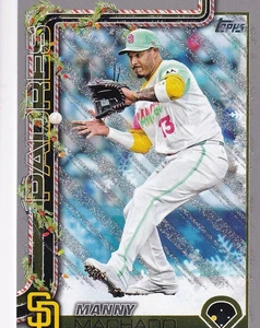 2025 Topps Topps Holiday Gray Glitter Snowflake Manny Machado card #H91. - Picture 1 of 1