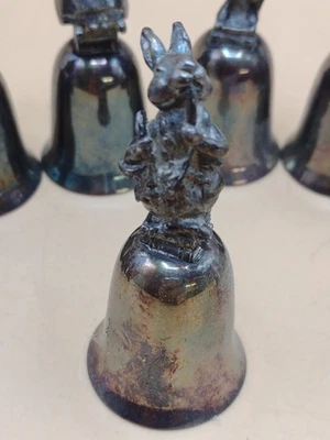 Vtg NE Beatrix Potter Bells, Reed & Barton silverplate, lot of 12 - Image 1 of 4
