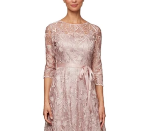 Alex Evenings Embroidered Tulle A-Line Dress Sz 10 *830 Nwd - Picture 1 of 7