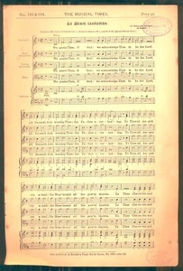CHORAL SHEET MUSIC & WORDS TE DEUM LAUDAMUS THE MUSICAL TIMES 8 PAGES 143/144 - Picture 1 of 2