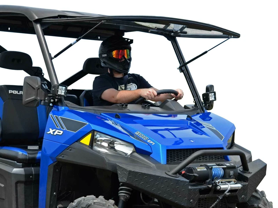 Parabrisas abatible resistente a arañazos SuperATV para Polaris Ranger XP 900 / Crew Foto 1 de 4