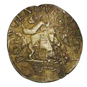 ITALIA GENOVA Peso monetale Doppia di Genova - Errore Mint Error Multiple Struck - Imagen 1 de 2