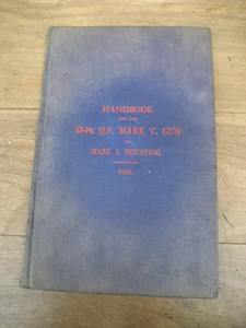 WW1 13 Pounder Gun handbook, Mk 1 Mounting, Royal Navy manual, Admiralty Glasgow - Picture 1 of 14