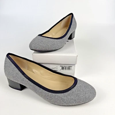 Isaac Mizrahi Live! Zapatos para mujer Kerry gris gris tacones tela talla 9W Foto 1 de 4