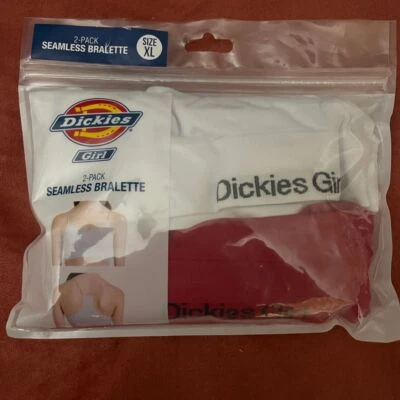 Dickies Girl XL juniors Seamless Bralette 2 Pack Bra Red and White NEW - Image 1 of 4
