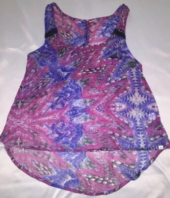 Element Live Learn  Grow Tank Tunic Sz SP Women Colorful Top Sleeveless Foto 1 de 4