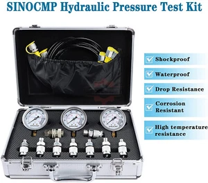 SINOCMP 25/40/60MPa Herramienta de Prueba de Presión Hidráulica Común Kit de Manómetro - Imagen 1 de 12