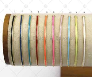 Bunte Emaille dünne Stab Armband Stecker, 18K Gold gefüllt Emaille Glieder, - Bild 1 von 5