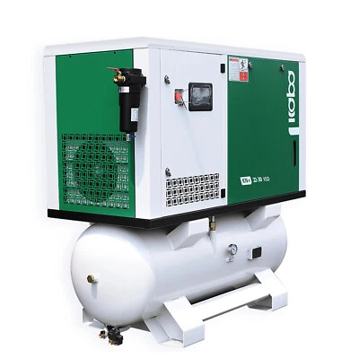 435Psi 30HP 57CFM Integrat Rotary Screw Air Compressor 480V w/Air Dryer+500LTank - Image 1 of 4
