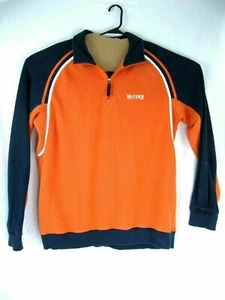 Tommy Hilfiger XL Orange Spell Out Fleece Half Zip Pullover Sweatshirt NICE - Picture 1 of 7