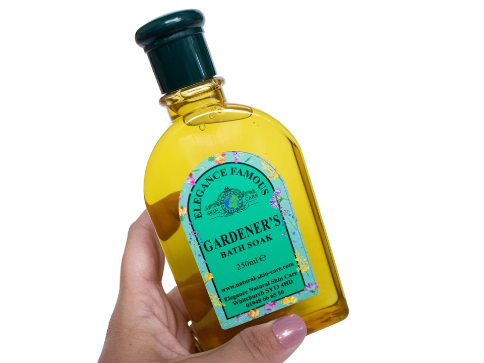 ELEGANCE NATURAL SKIN CARE Berühmtes Gärtnerbad Bad Einweichen 250ml-Duft von Lotusblumen und Lillie KOSTENLOSER VERSAND!