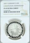 2001 GERMANY SILVER 10 MARK CONSTITUTION ANNIVERSARY NGC PF 69 ULTRA CAMEO TOP