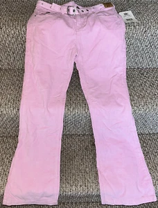 Back To School!! Faded Glory Girl’s Pink Corduroy Belted Pants Sz 10 BNWT - Picture 1 of 9