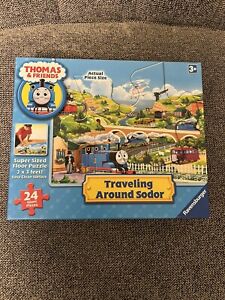 Thomas and Friends Super Sized Floor Puzzle 24 piece Traveling Around Sodor EUC