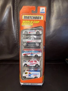 World Cup Soccer 5 Pack Gift Set Cars Matchbox 1997 New in Box Mattel Soccer - Bild 1 von 4