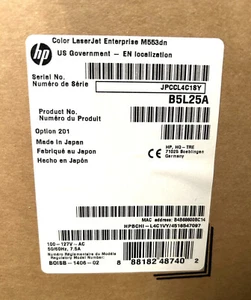 HP HEWLETT PACKARD COLOR LASERJET ENTERPRISE M553DN PRINTER USB/LAN, TAA - NEW! - Picture 1 of 2