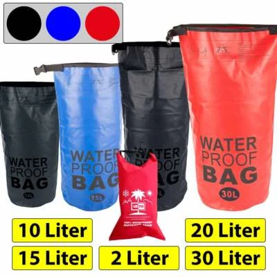wasserdichte Tasche Seesack DryBag wasserfester Packsack 2l 10l 15l 20l oder 30l - Bild 1 von 4