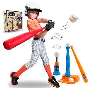 Kids Baseball Tee T Ball Set for Kids Includes 3 Balls with ball launcher ⚾️