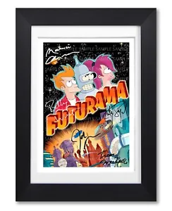 FUTURAMA CAST SIGNED TV SHOW SERIES SEASON POSTER PHOTO AUTOGRAPH GIFT - Picture 1 of 1