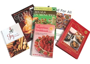 Lot of 13 Vintage Spiral Bound Cookbooks - Mixed Lot- Desserts, Mains, Paperback - Picture 1 of 8