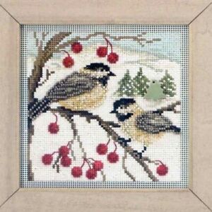 MILL HILL Buttons Beads Kit Counted Cross Stitch CHICKADEES MH14-3303 Winter