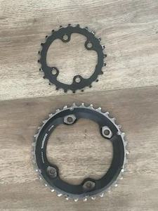 shimano slx dynasys 2 gearset chainrings 34 and 24T mountain bike - Picture 1 of 2