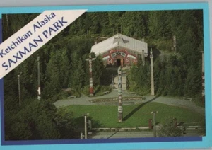 Luftaufnahme Ketchikan Alaska Saxman Park Continental Postkarte 1980er - Bild 1 von 2