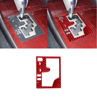 Cubierta de marco de cambio automático de marchas de fibra de carbono roja para Lexus GS300/350/430 Foto 1 de 4