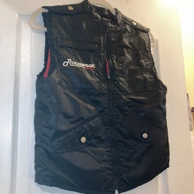 Chaleco acolchado negro Roca Wear con cremalleras y bolsillos negros forrados mujer talla pequeña 8 Foto 1 de 4