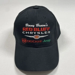 Chrysler Dodge Jeep Hat Cap Men’s Black Strapback Red Bluff Benny Brown’s - Picture 1 of 9