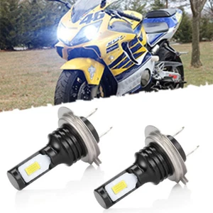 LED Headlight Bulbs Kit 6000K For Honda CBR600F4i 2001-2006 & CBR600RR 2003-2022 - Picture 1 of 9