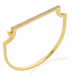 Monica Vinader Sigatura Pavé Diamond Bangle - Picture 1 of 13
