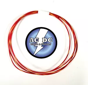 KFZ KABEL 22 AWG HOCHTEMPERATUR TXL DRAHT ROT MIT GELBEM STREIFEN 50 FUSS SPULE - Bild 1 von 1