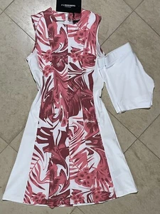 J Lindeberg Women's Jasmin Print Golf Dress GWSD07426 S183 Pink XS NEW with Tags - Picture 1 of 11