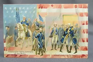 Antigua postal patriótica del 4 de julio - Tuck Washington cumpleaños comando y despedida - Imagen 1 de 2