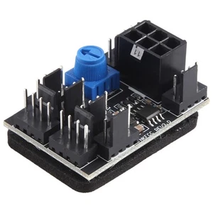 1X(3-Poliger 4-Poliger LüFteradapter PWM PC GehäUse LüFternabe 8-Wege Split2145 - Photo 1/7